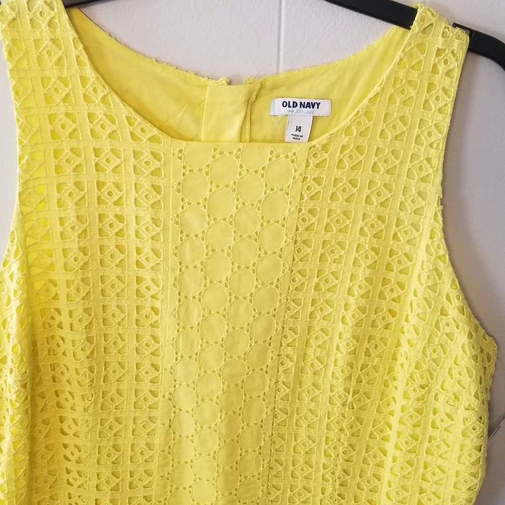 Yellow Eyelet Dress